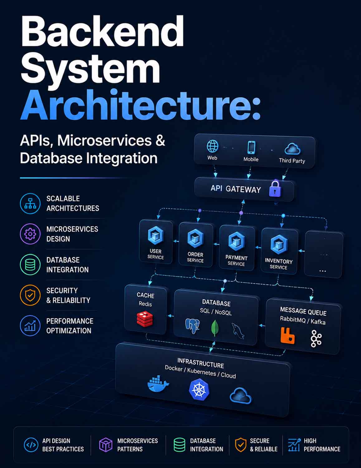 Backend System Architecture: APIs, Microservices & Database Integration