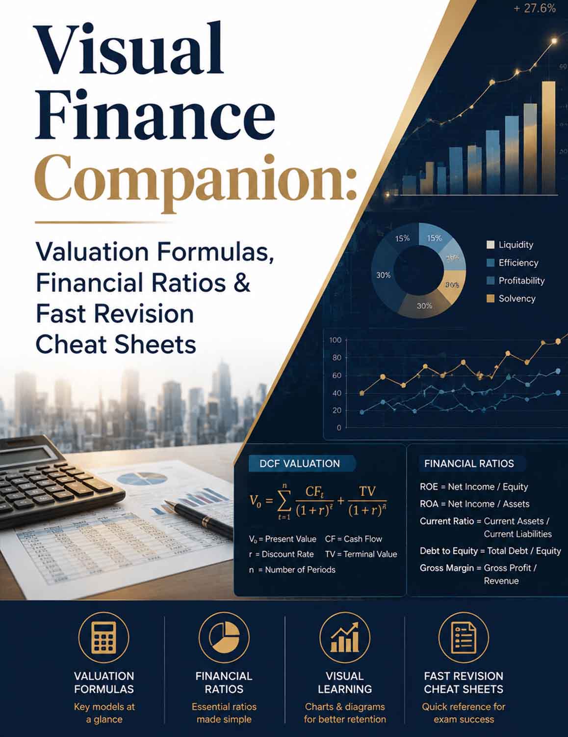 Visual Finance Companion: Valuation Formulas, Financial Ratios & Fast Revision Cheat Sheets